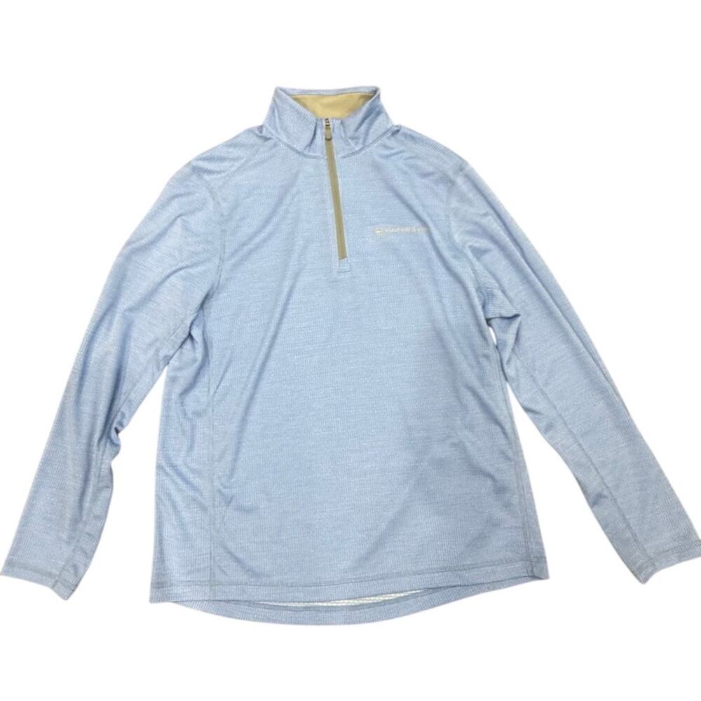 Vineyard Vines On-the-Go Sankaty Quarter-Zip Light Blue Size M - Picture 2 of 9